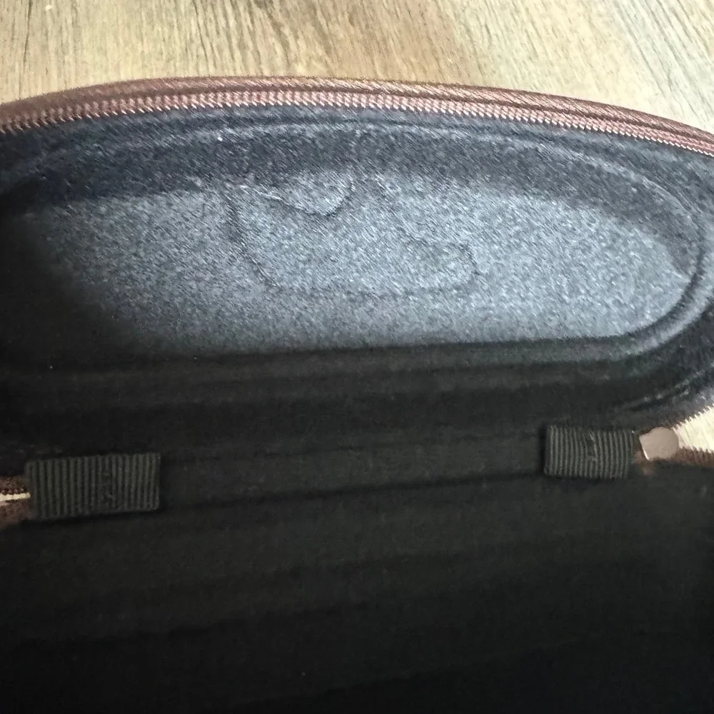Maui Jim Sunglass Brown Zippered Case Blue Logo CASE ONLY Swivel Clip